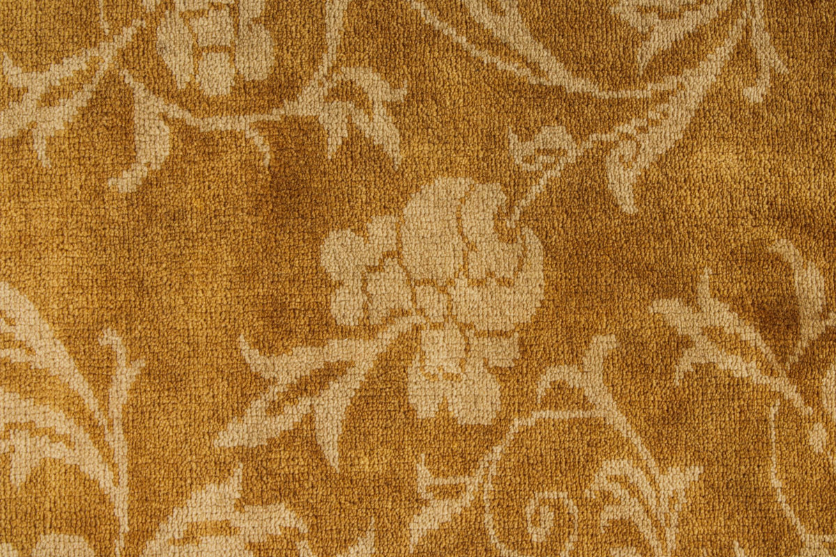 5x6 Brown and Red Turkish Oushak Rug