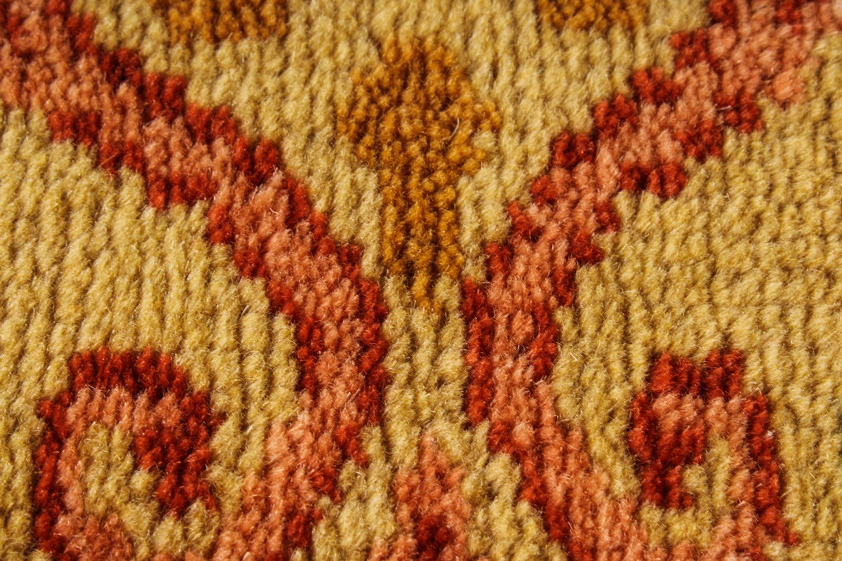 5x6 Brown and Red Turkish Oushak Rug