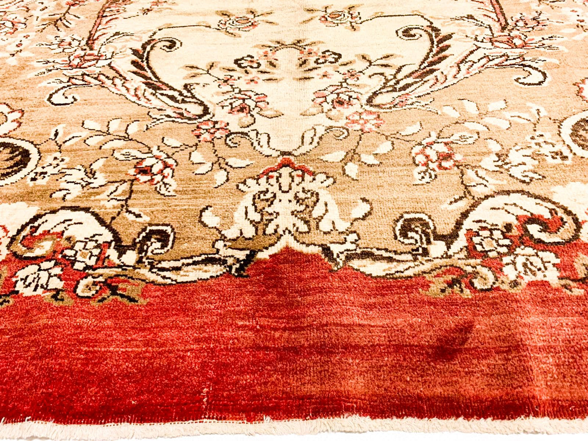 6x10 Red and Green Turkish Tribal Rug