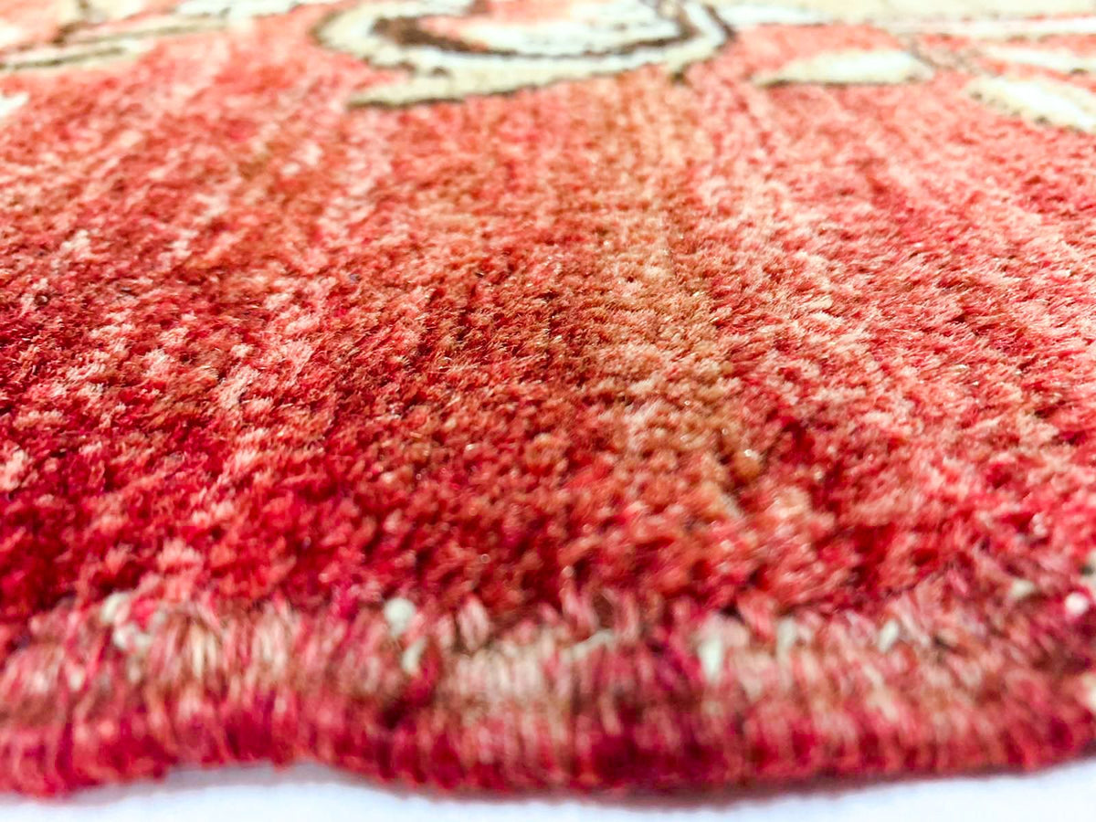6x10 Red and Green Turkish Tribal Rug