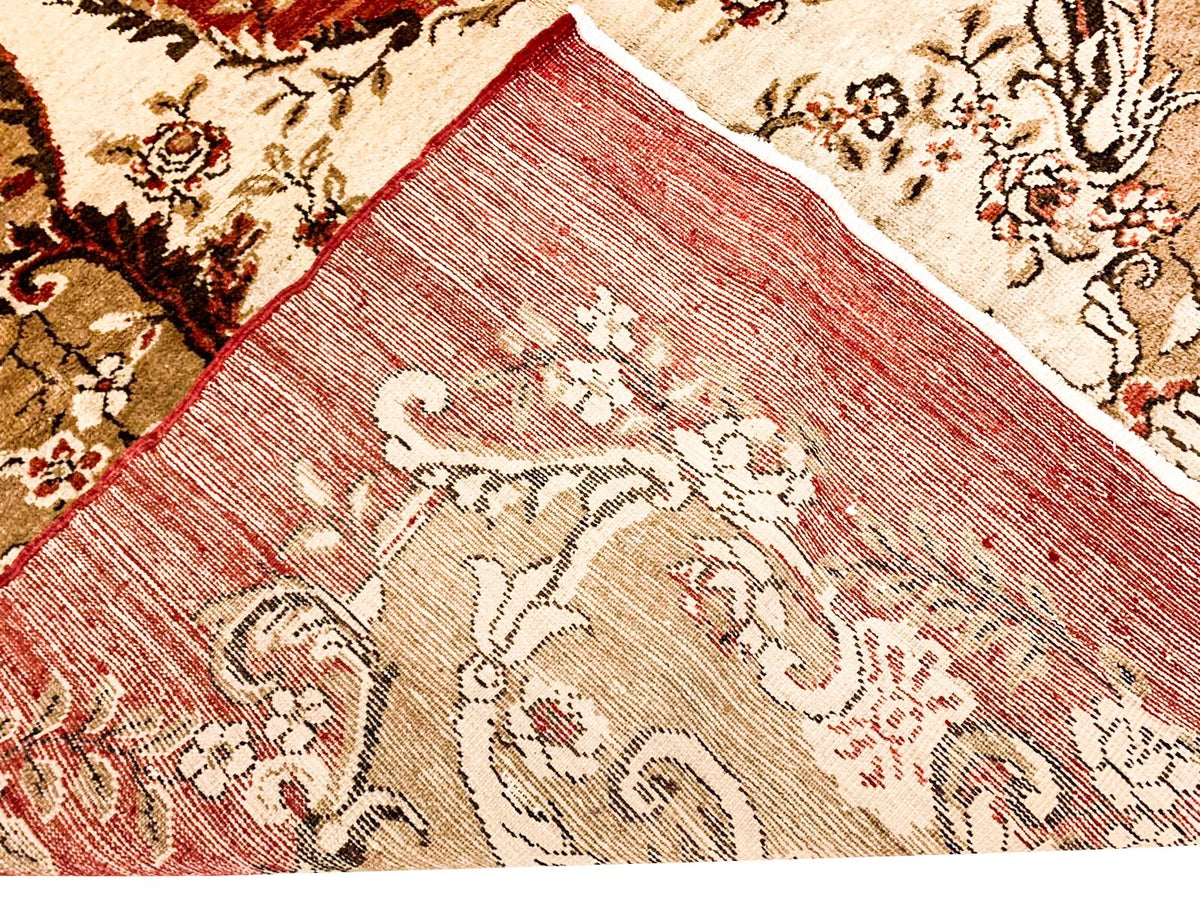 6x10 Red and Green Turkish Tribal Rug