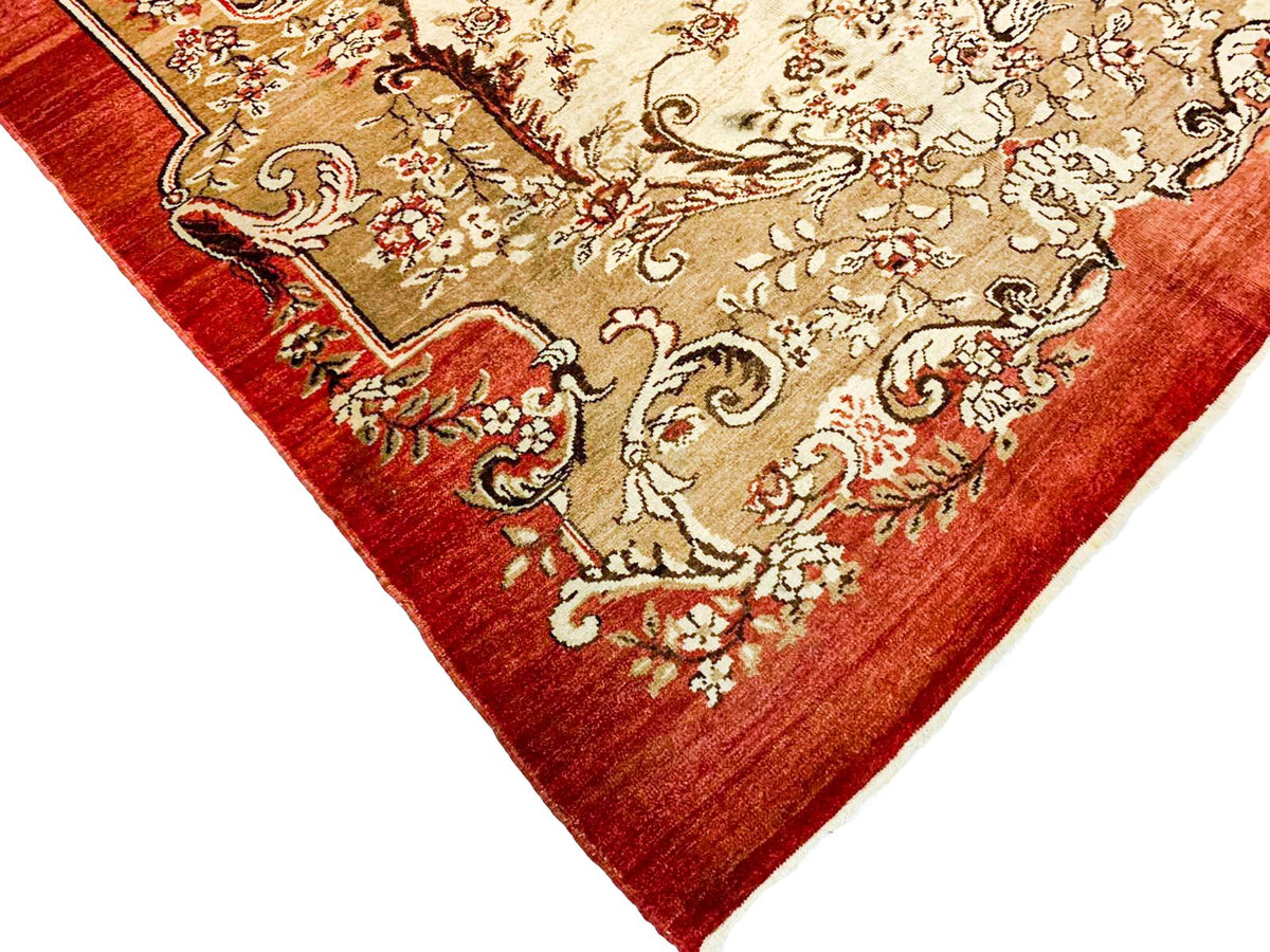 6x10 Red and Green Turkish Tribal Rug