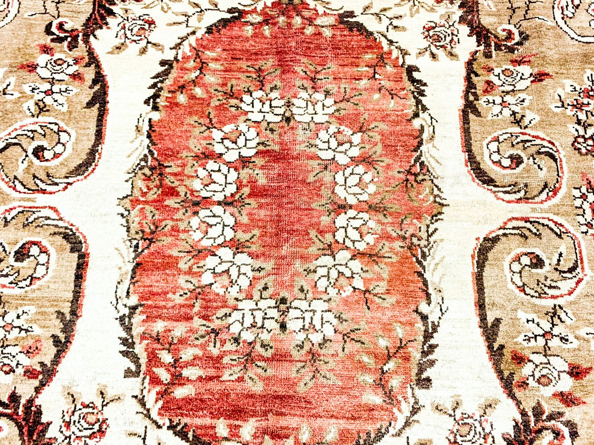 6x10 Red and Green Turkish Tribal Rug
