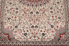 5x8 Ivory and Multicolor Turkish Silk Rug