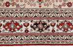 5x8 Ivory and Multicolor Turkish Silk Rug