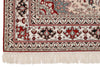 5x8 Ivory and Multicolor Turkish Silk Rug