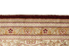 7x10 Burgundy and Ivory Turkish Silk Rug