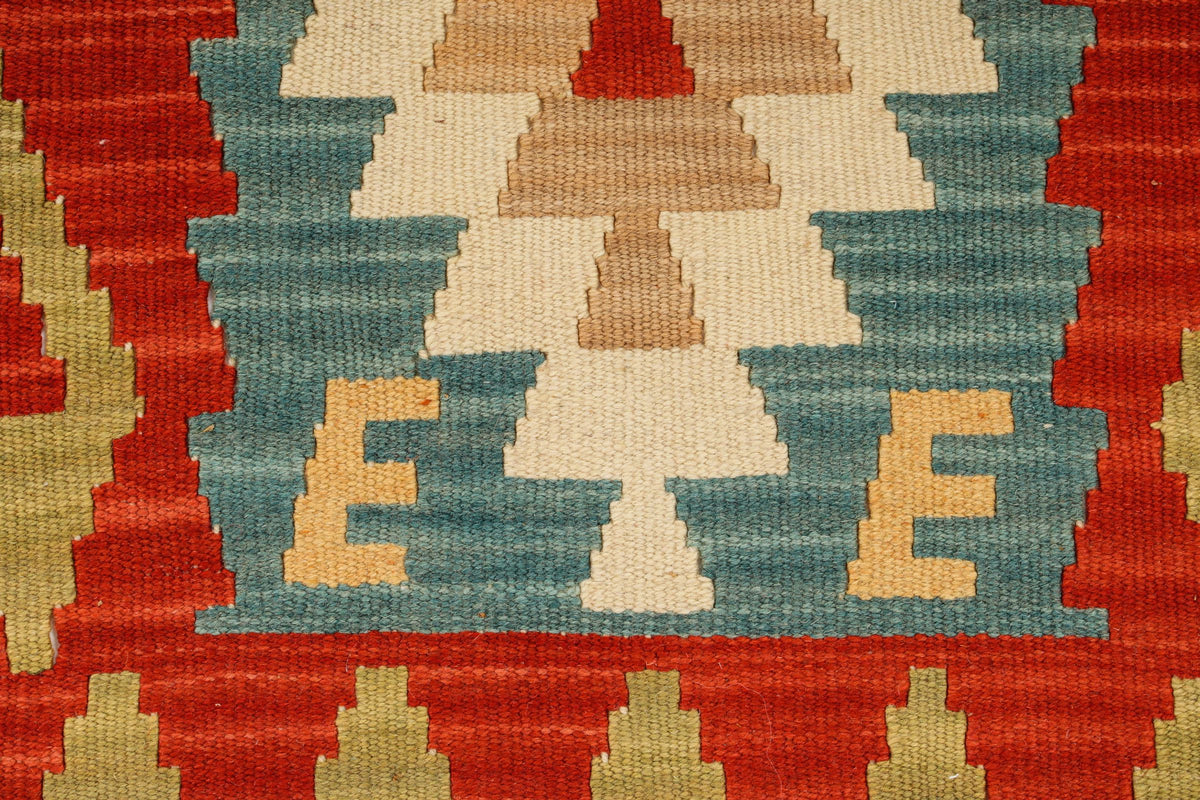 2x3 Blue and Multicolor Turkish Tribal Rug
