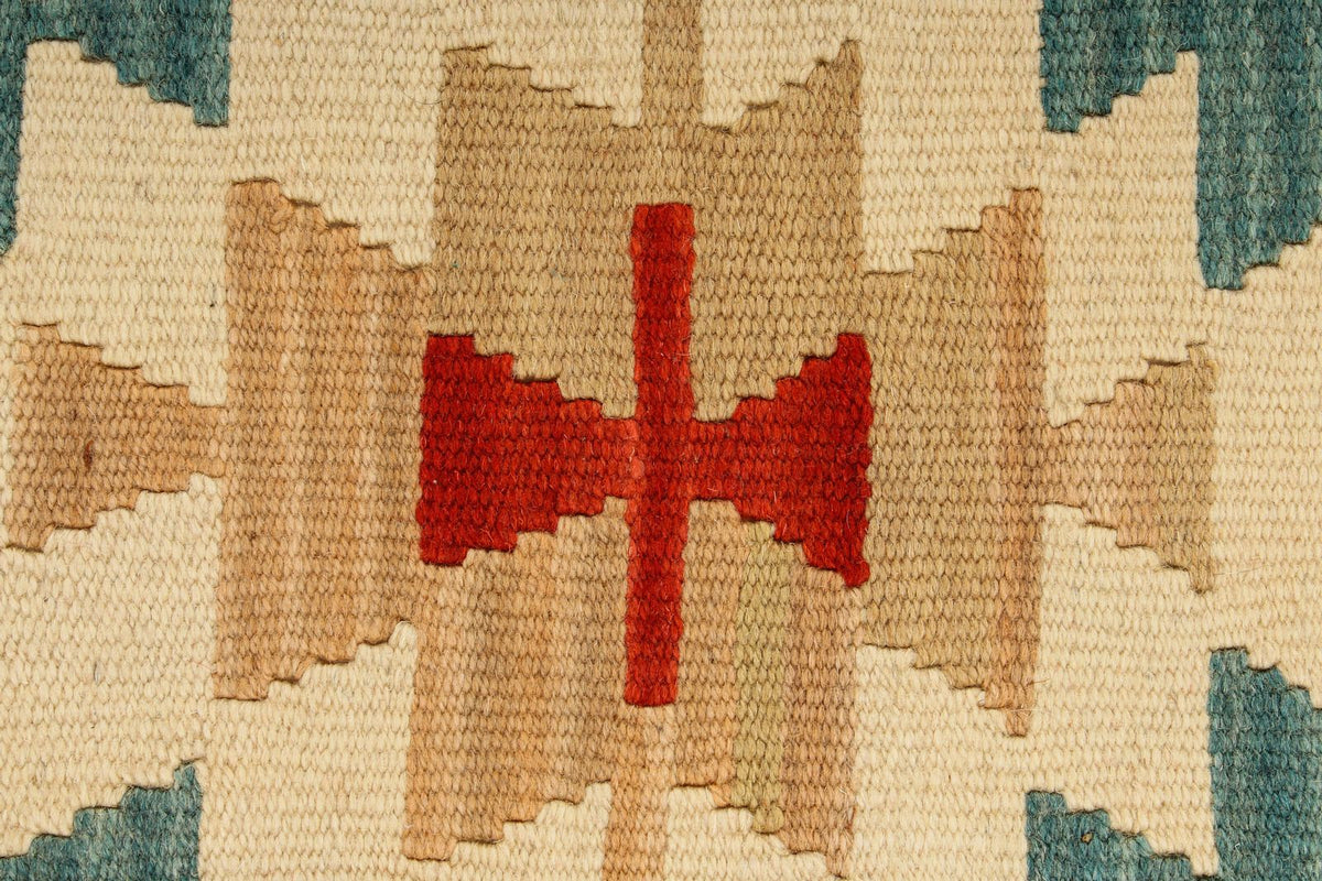 2x3 Blue and Multicolor Turkish Tribal Rug