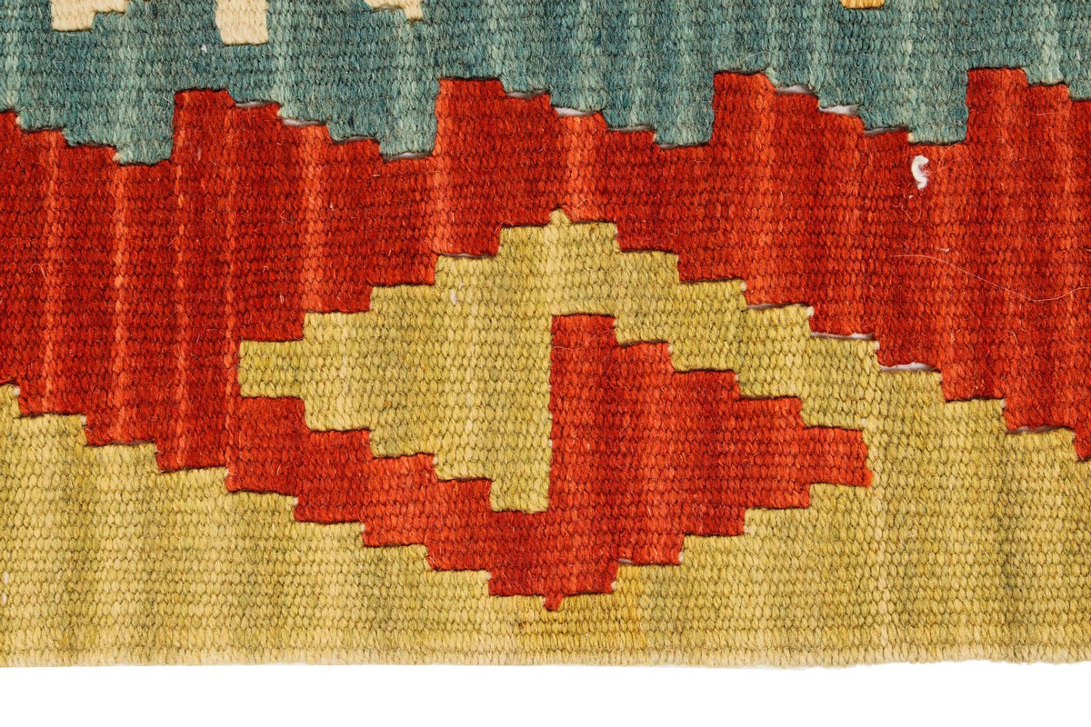 2x3 Blue and Multicolor Turkish Tribal Rug