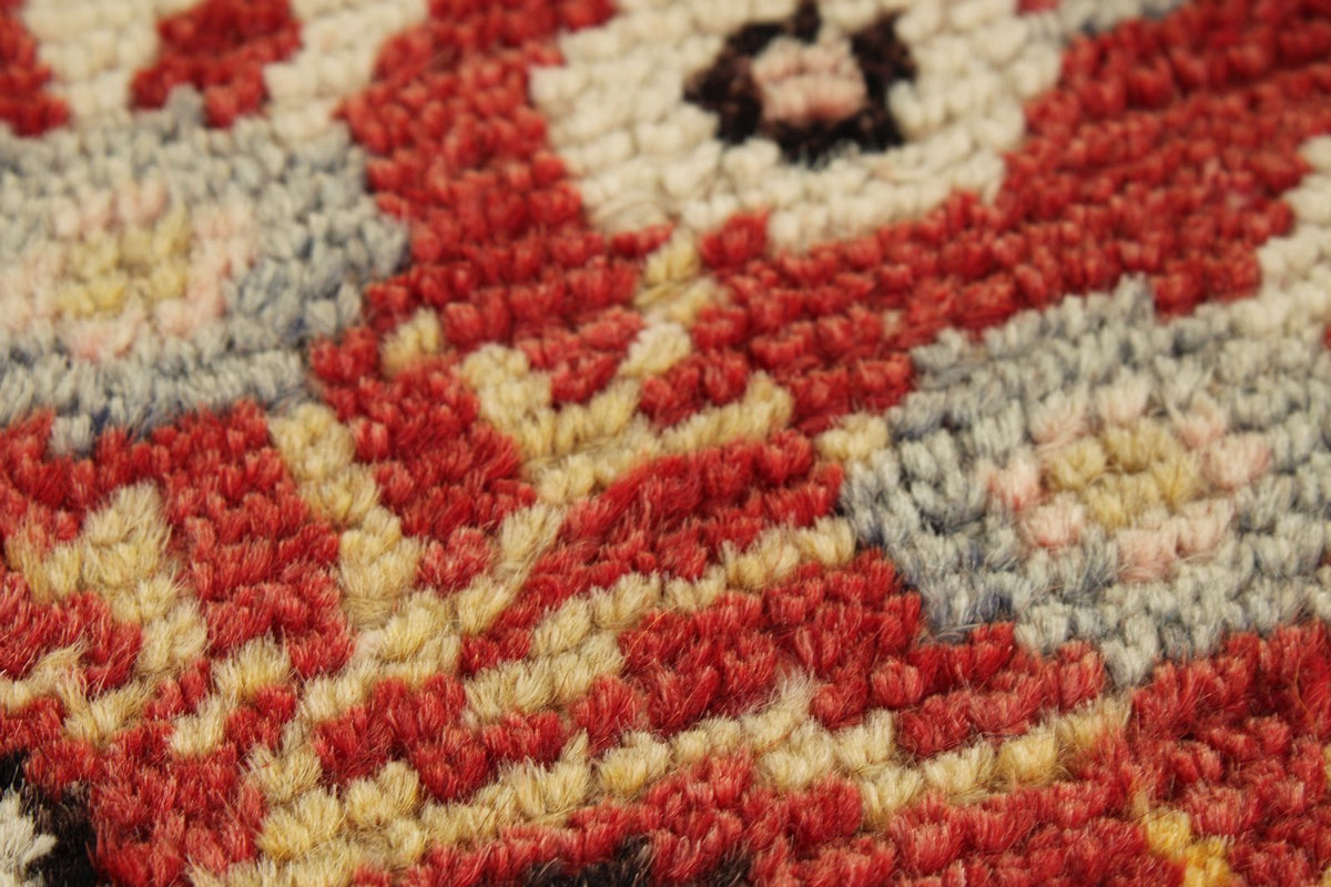 3x7 Red and Ivory Turkish Tribal Runner