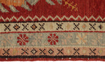 3x7 Red and Ivory Turkish Tribal Runner