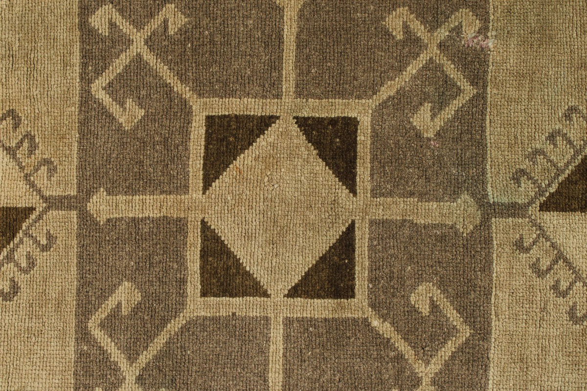 3x11 Ivory and Beige Turkish Tribal Runner