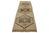 3x11 Ivory and Beige Turkish Tribal Runner