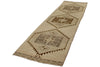 3x11 Ivory and Beige Turkish Tribal Runner