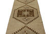 3x11 Ivory and Beige Turkish Tribal Runner