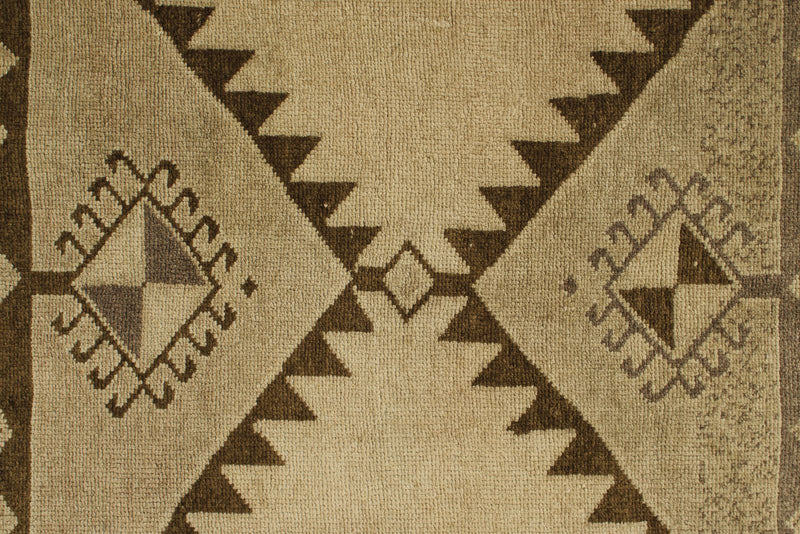 3x11 Ivory and Beige Turkish Tribal Runner