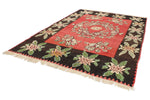 8x11 Red and Black Turkish Tribal Rug