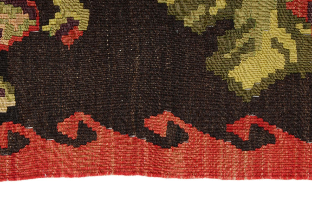 9x10 Red and Black Turkish Tribal Rug