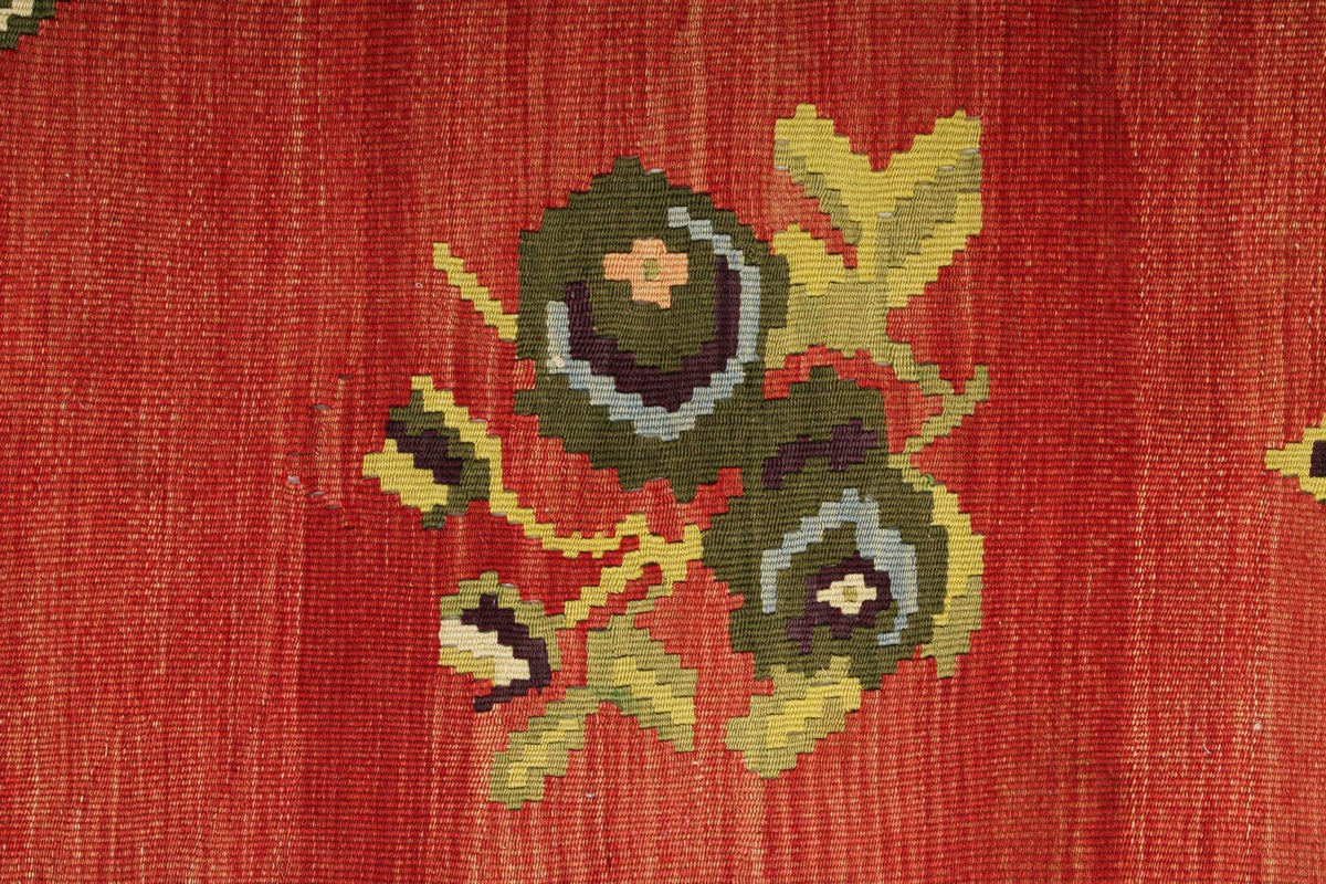 9x10 Red and Black Turkish Tribal Rug