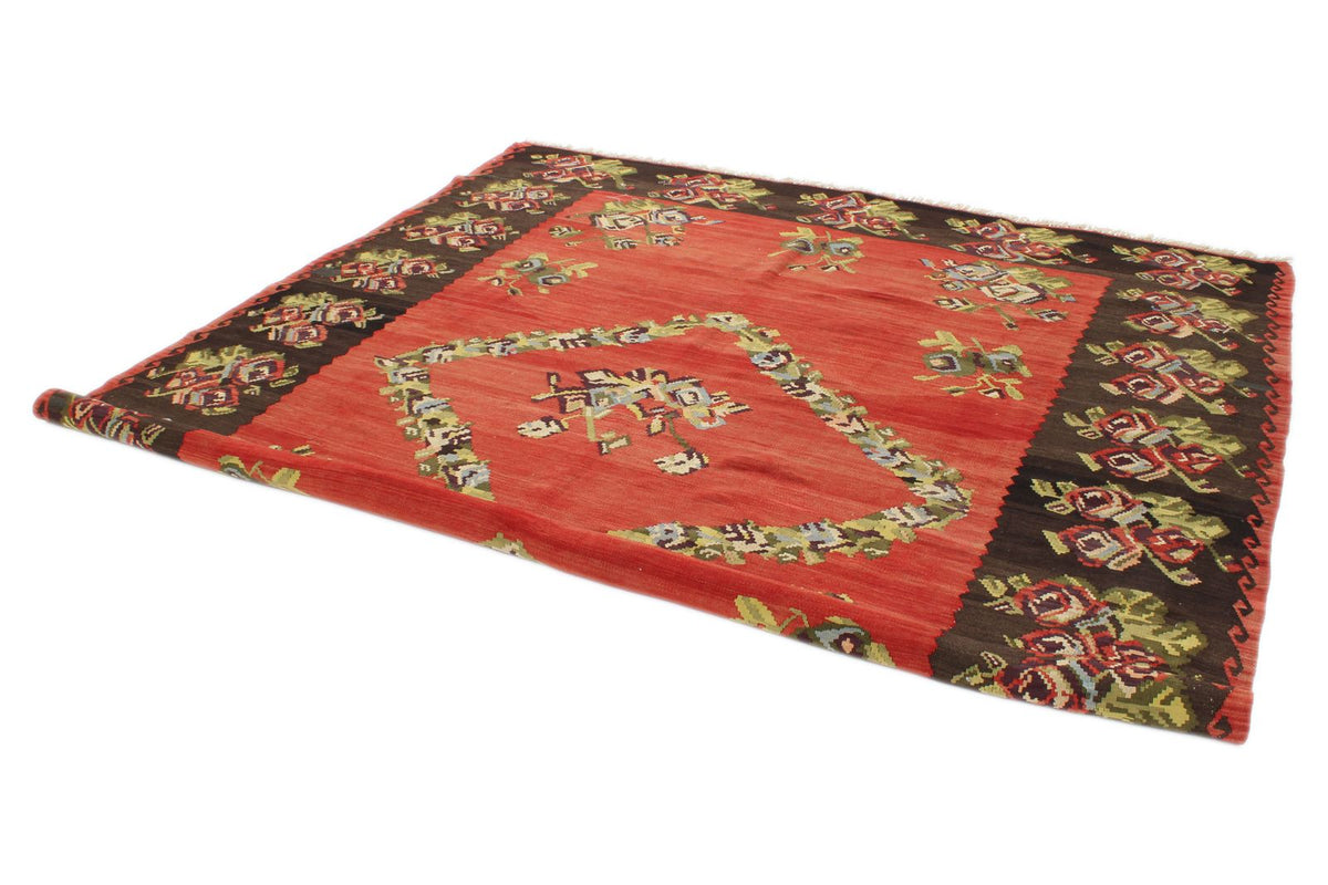 9x10 Red and Black Turkish Tribal Rug