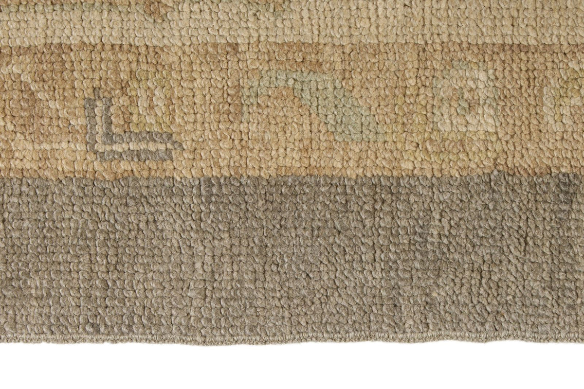 13x20 Gray and Ivory Turkish Oushak Rug