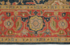 5x7 Navy and Dark Rust Turkish Oushak Rug