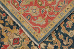 5x7 Navy and Dark Rust Turkish Oushak Rug