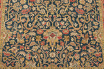 5x7 Navy and Dark Rust Turkish Oushak Rug