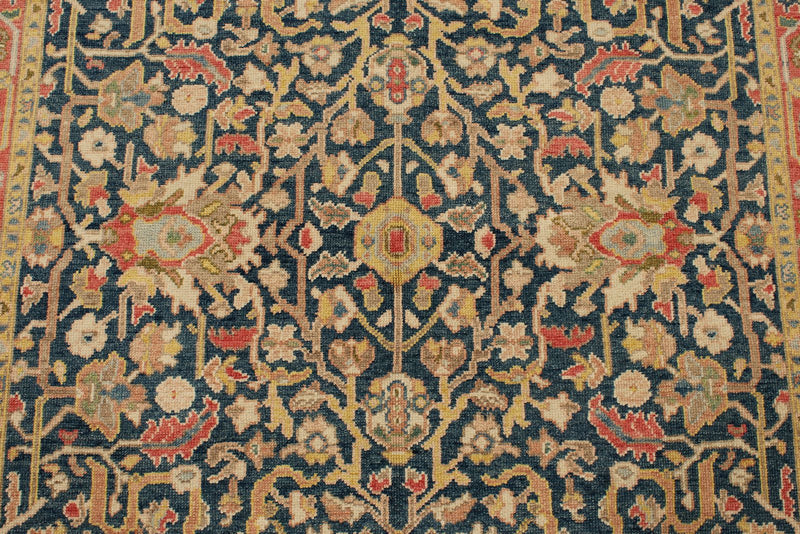 5x7 Navy and Dark Rust Turkish Oushak Rug