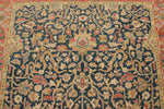 5x7 Navy and Dark Rust Turkish Oushak Rug