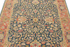 5x7 Navy and Dark Rust Turkish Oushak Rug