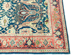 7x9 Navy and Pink Turkish Oushak Rug