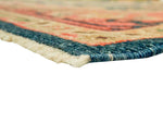 7x9 Navy and Pink Turkish Oushak Rug