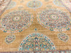 17x25 Gold and Ivory Turkish Oushak Rug