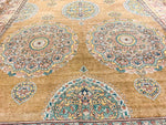 17x25 Gold and Ivory Turkish Oushak Rug