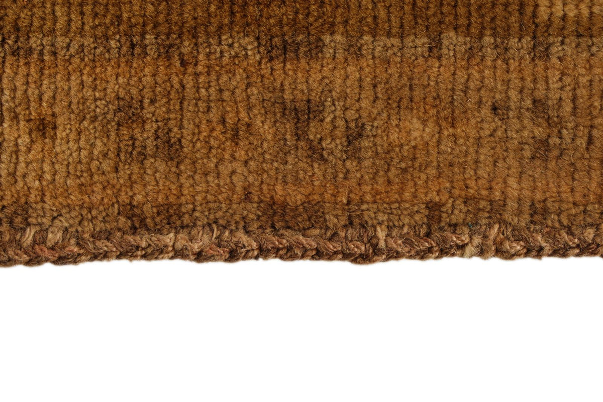 6x11 Ivory and Brown Turkish Tribal Rug