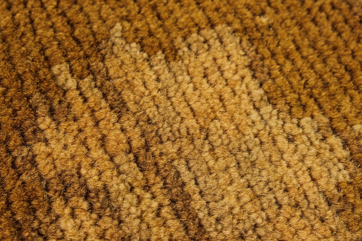 6x11 Ivory and Brown Turkish Tribal Rug