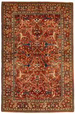 5x8 Red and Beige Anatolian Traditional Rug