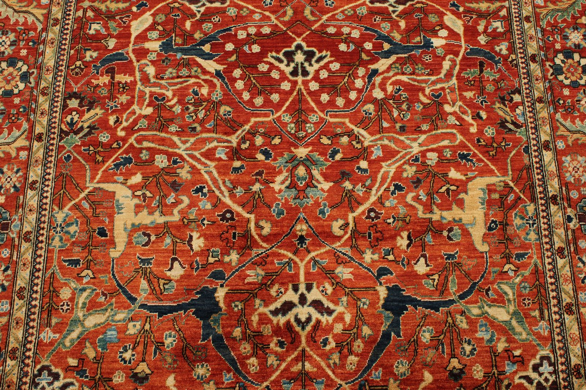 5x8 Red and Beige Anatolian Traditional Rug