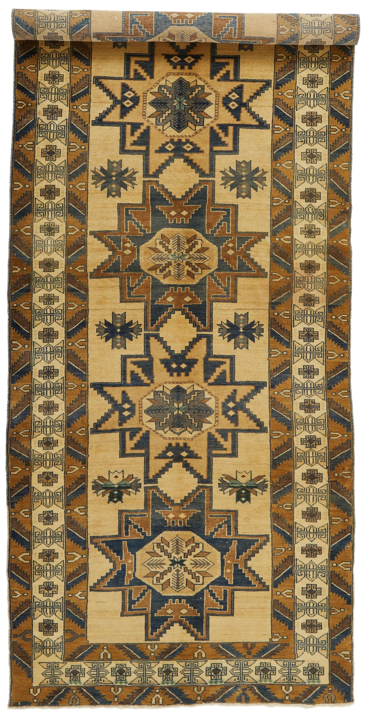 4x11 Ivory Turkish Tribal Runner