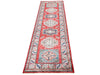 3x8 Red and Ivory Kazak Tribal Rug