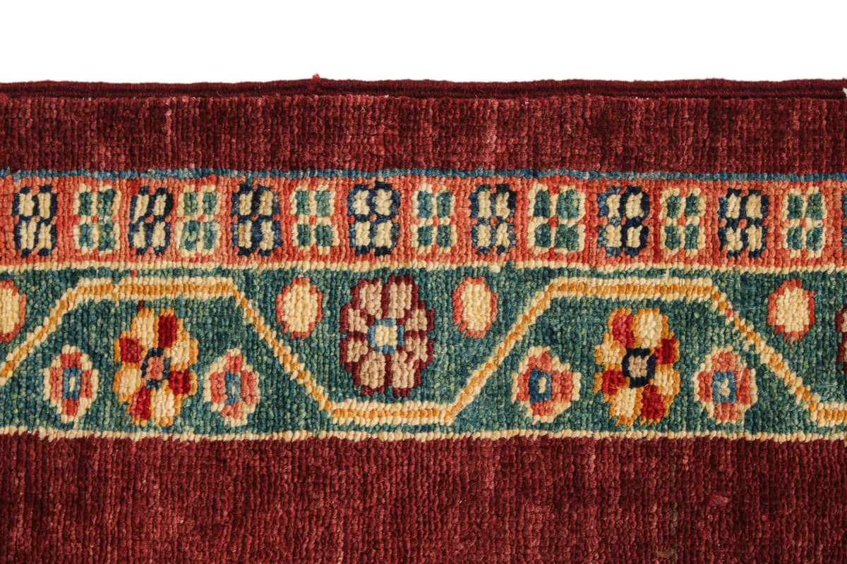 5x8 Multicolor and Red Kazak Tribal Rug