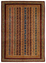 5x8 Multicolor and Red Kazak Tribal Rug