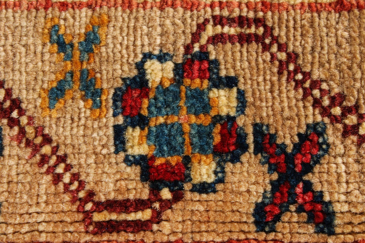 5x8 Multicolor and Red Kazak Tribal Rug