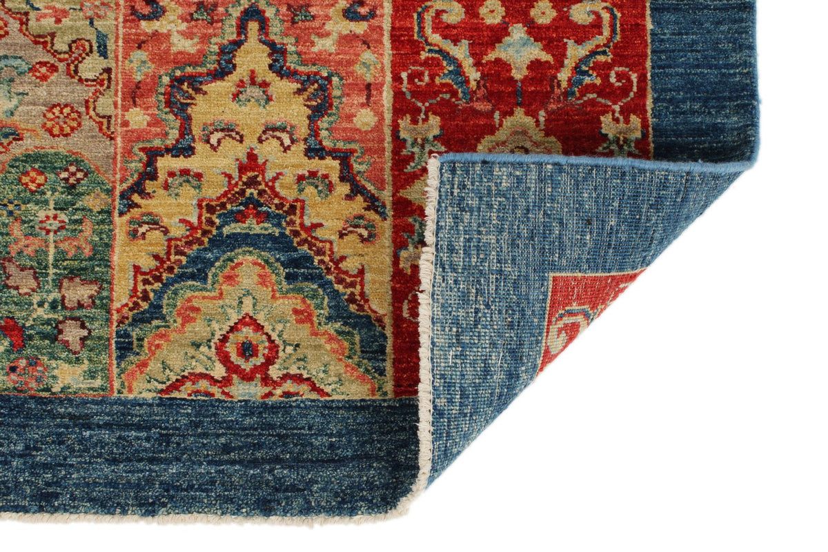 3x10 Multicolor and Ivory Kazak Tribal Runner