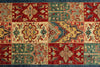 3x10 Multicolor and Ivory Kazak Tribal Runner