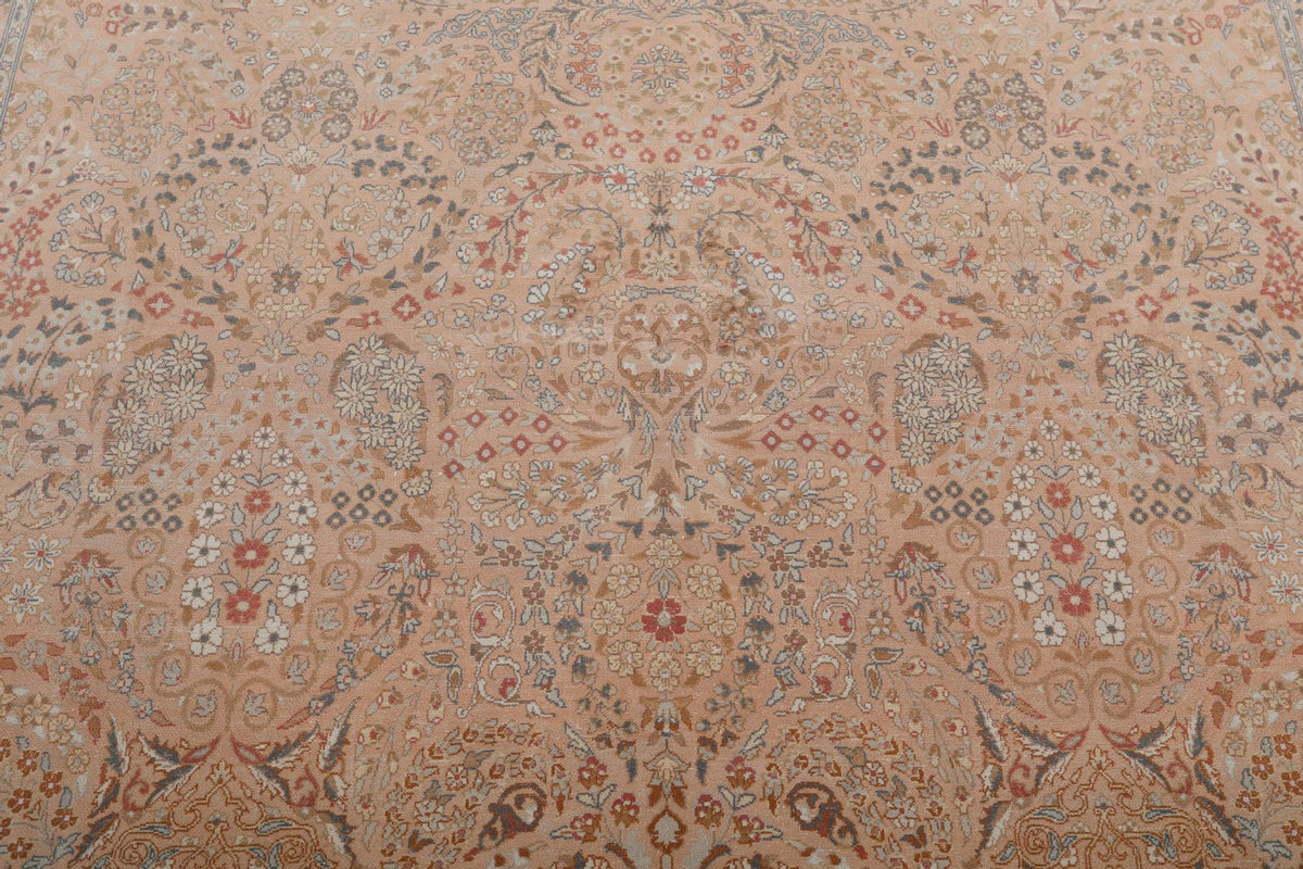 8x11 Rust and Ivory Persian Traditional Rug