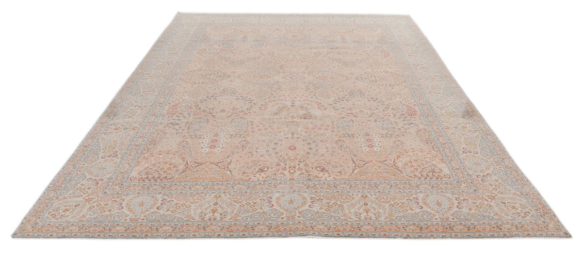8x11 Rust and Ivory Persian Traditional Rug