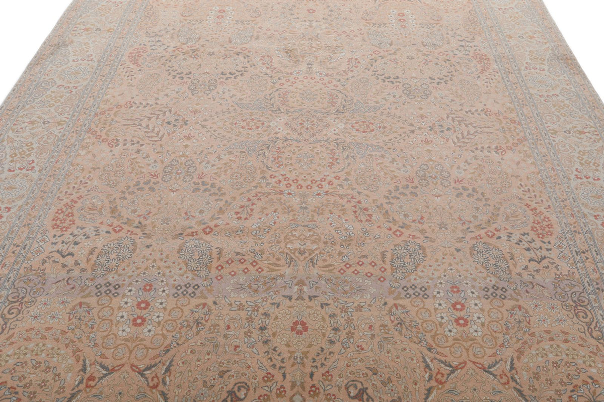 8x11 Rust and Ivory Persian Traditional Rug